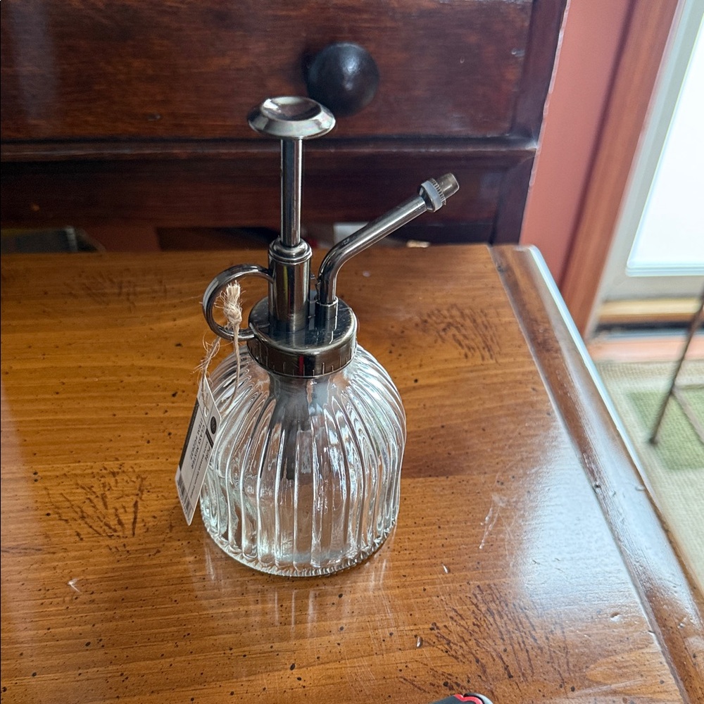 Pure Glass Plant Mister with Antique Accents
